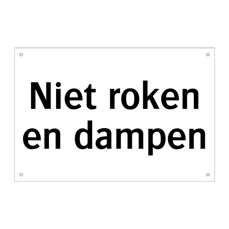 Niet roken en dampen & Niet roken en dampen & Niet roken en dampen & Niet roken en dampen