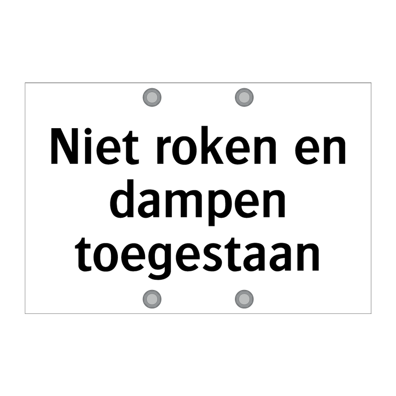 Niet roken en dampen toegestaan & Niet roken en dampen toegestaan & Niet roken en dampen toegestaan