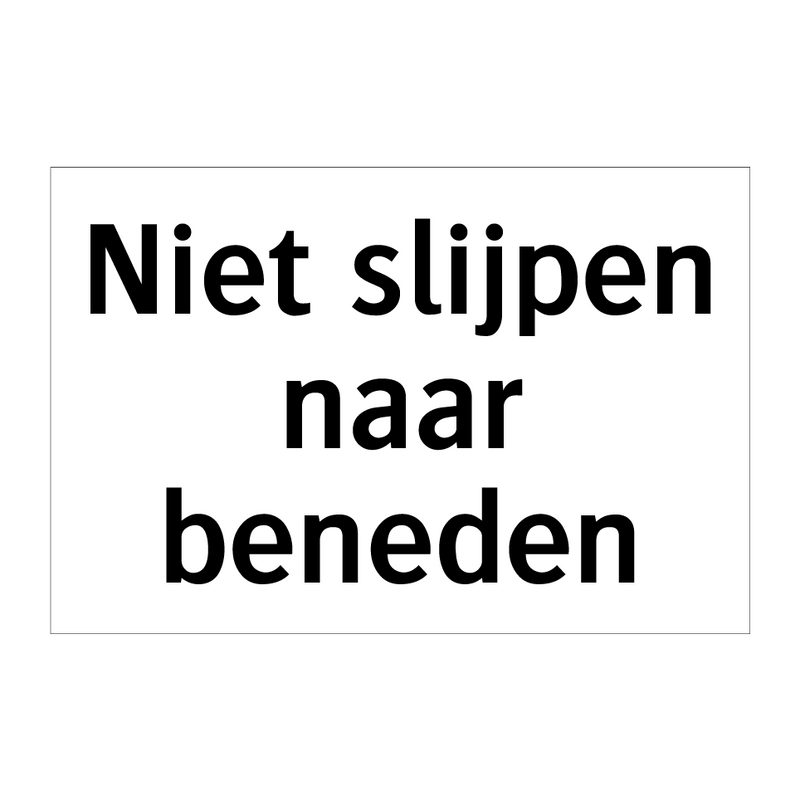 Niet slijpen naar beneden & Niet slijpen naar beneden & Niet slijpen naar beneden