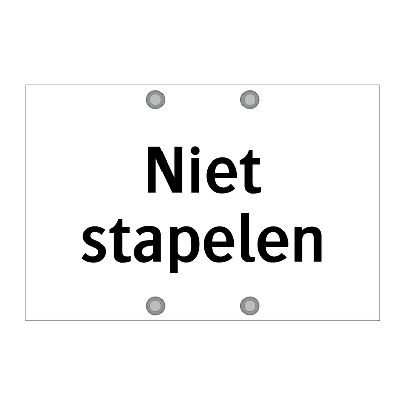 Niet stapelen & Niet stapelen & Niet stapelen & Niet stapelen & Niet stapelen