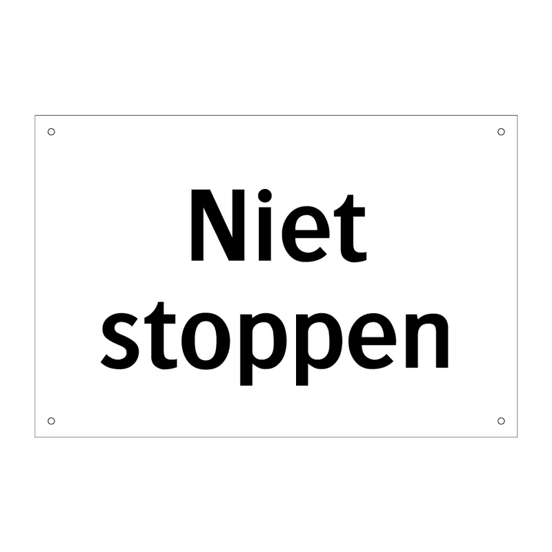 Niet stoppen & Niet stoppen & Niet stoppen & Niet stoppen & Niet stoppen & Niet stoppen