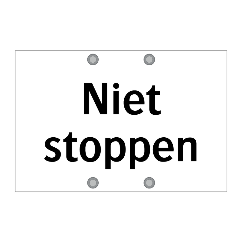 Niet stoppen & Niet stoppen & Niet stoppen & Niet stoppen & Niet stoppen