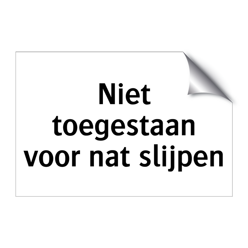 Niet toegestaan voor nat slijpen & Niet toegestaan voor nat slijpen