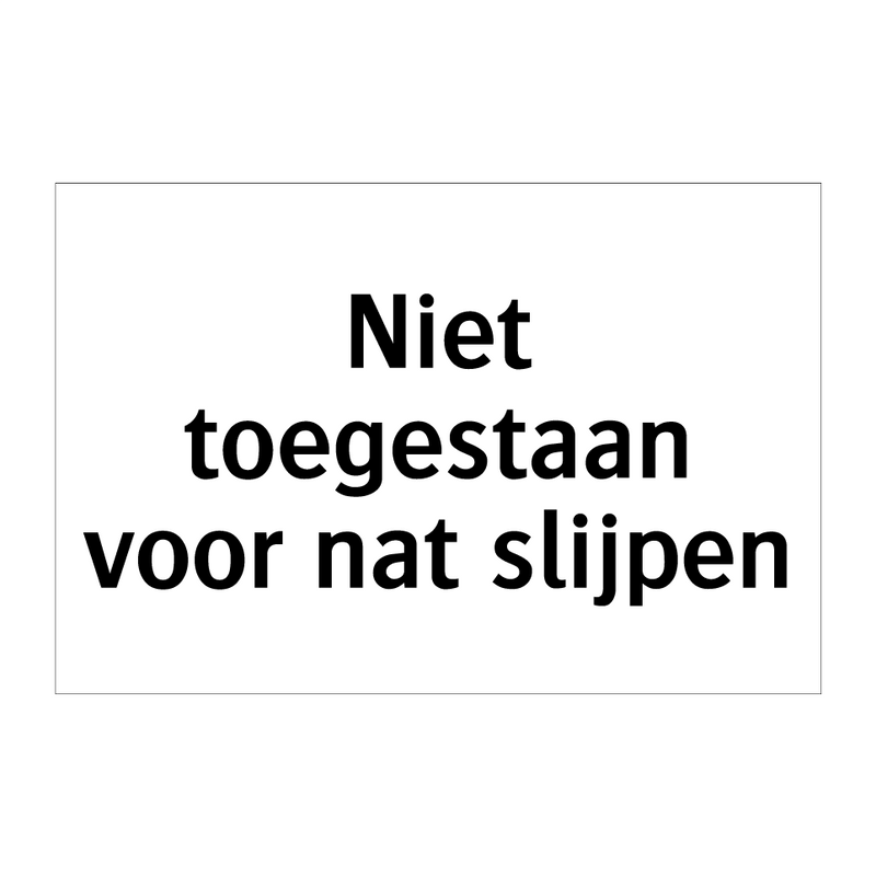 Niet toegestaan voor nat slijpen & Niet toegestaan voor nat slijpen