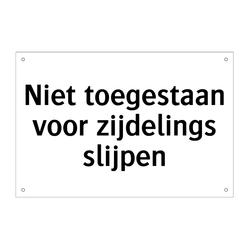 Niet toegestaan voor zijdelings slijpen & Niet toegestaan voor zijdelings slijpen