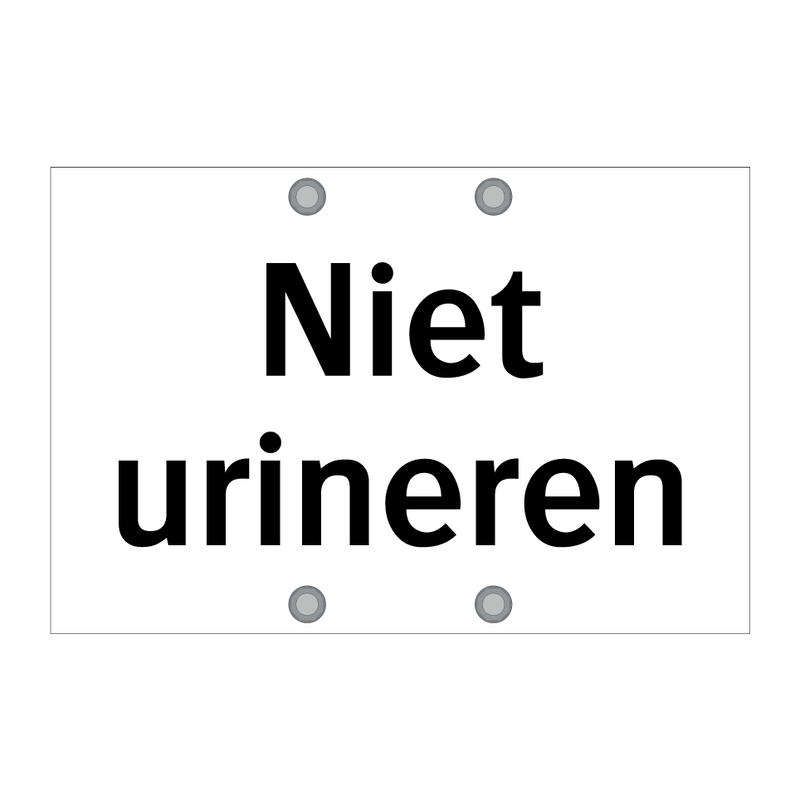 Niet urineren & Niet urineren & Niet urineren & Niet urineren & Niet urineren