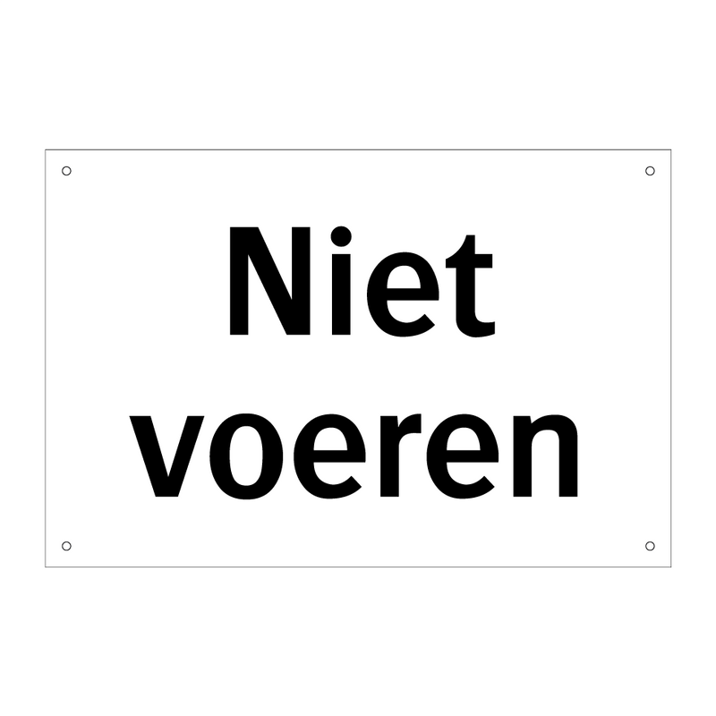 Niet voeren & Niet voeren & Niet voeren & Niet voeren & Niet voeren & Niet voeren & Niet voeren