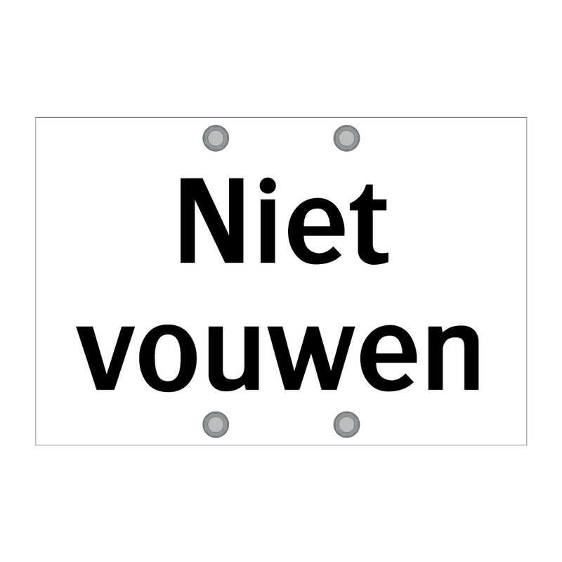 Niet vouwen & Niet vouwen & Niet vouwen & Niet vouwen & Niet vouwen