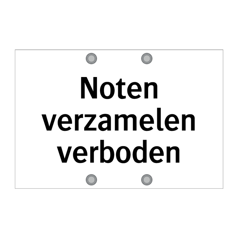 Noten verzamelen verboden & Noten verzamelen verboden & Noten verzamelen verboden