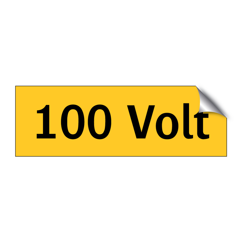 100 Volt & 100 Volt & 100 Volt & 100 Volt