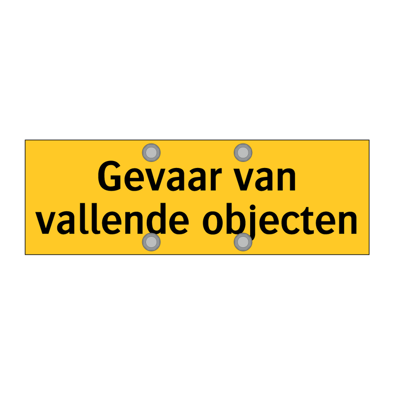 Gevaar van vallende objecten & Gevaar van vallende objecten & Gevaar van vallende objecten