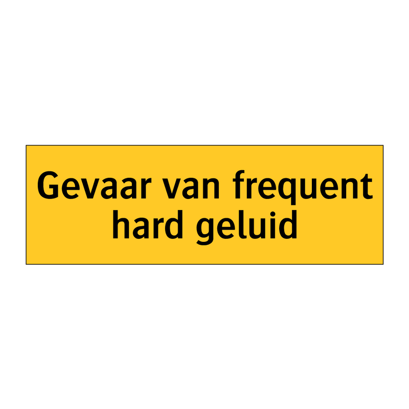 Gevaar van frequent hard geluid & Gevaar van frequent hard geluid & Gevaar van frequent hard geluid