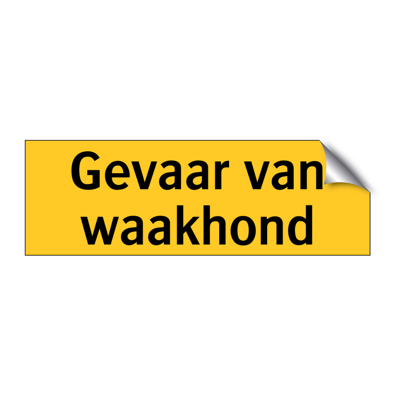 Gevaar van waakhond & Gevaar van waakhond & Gevaar van waakhond & Gevaar van waakhond