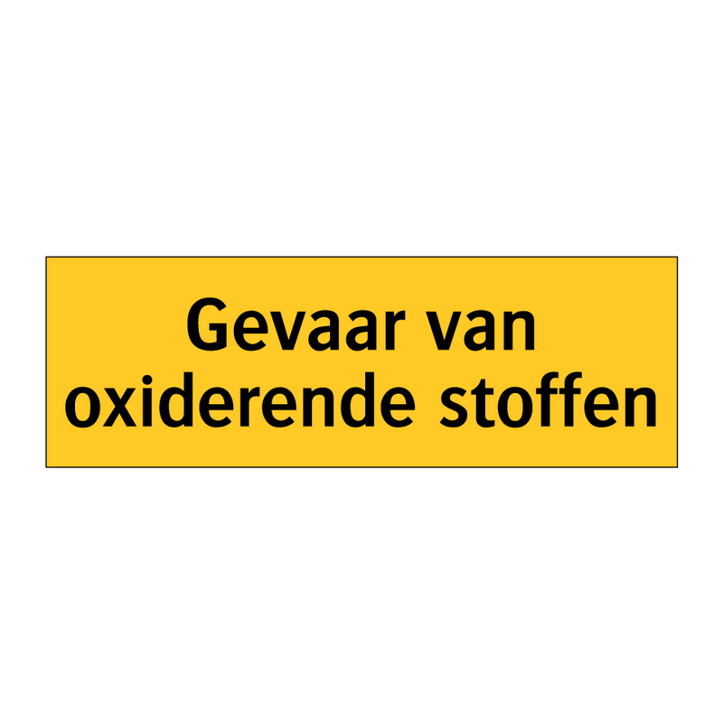 Gevaar van oxiderende stoffen & Gevaar van oxiderende stoffen & Gevaar van oxiderende stoffen