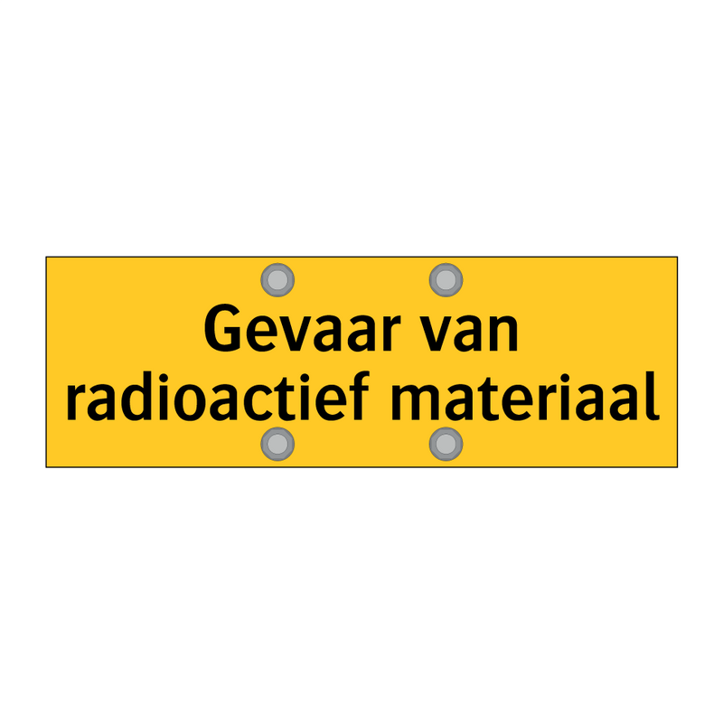 Gevaar van radioactief materiaal & Gevaar van radioactief materiaal