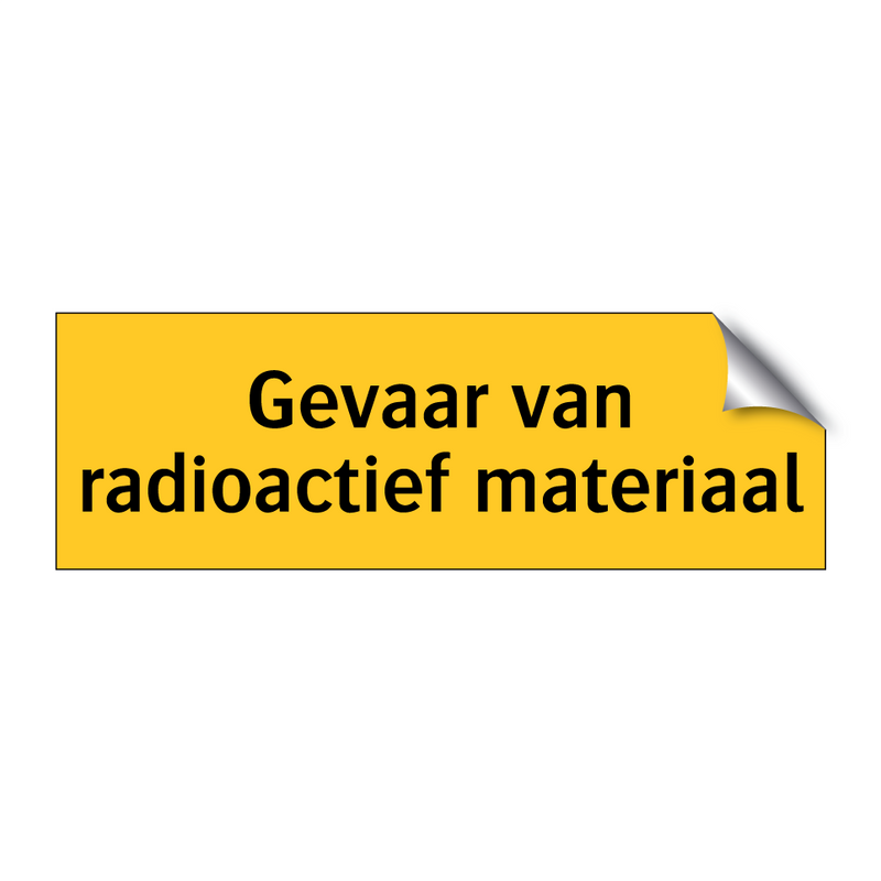 Gevaar van radioactief materiaal & Gevaar van radioactief materiaal