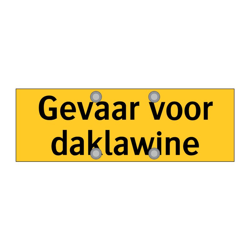 Gevaar voor daklawine & Gevaar voor daklawine & Gevaar voor daklawine