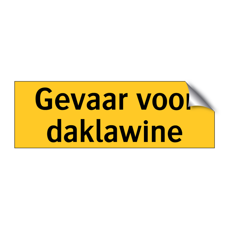 Gevaar voor daklawine & Gevaar voor daklawine & Gevaar voor daklawine & Gevaar voor daklawine