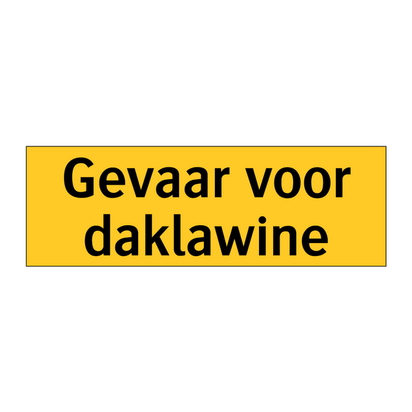 Gevaar voor daklawine & Gevaar voor daklawine & Gevaar voor daklawine & Gevaar voor daklawine