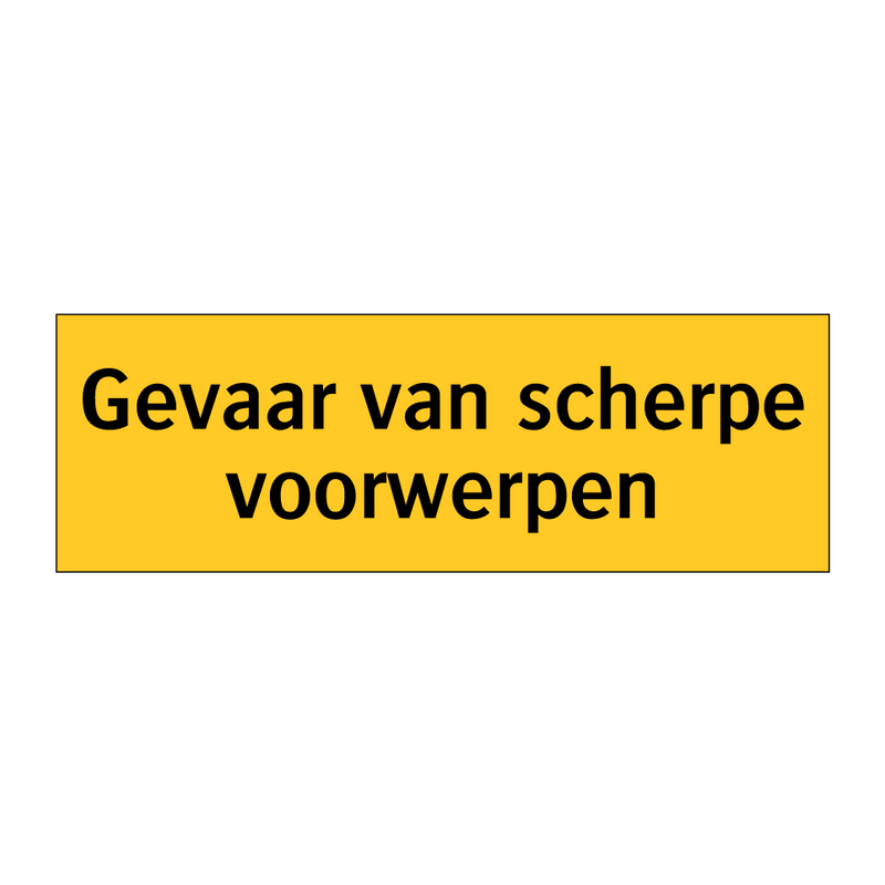 Gevaar van scherpe voorwerpen & Gevaar van scherpe voorwerpen & Gevaar van scherpe voorwerpen