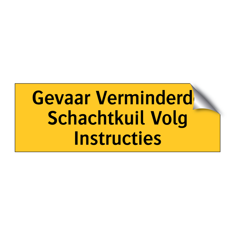 Gevaar Verminderde Schachtkuil Volg Instructies & Gevaar Verminderde Schachtkuil Volg Instructies