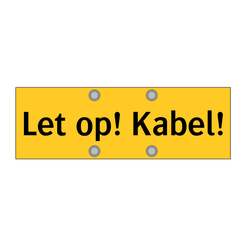 Let op! Kabel! & Let op! Kabel! & Let op! Kabel!