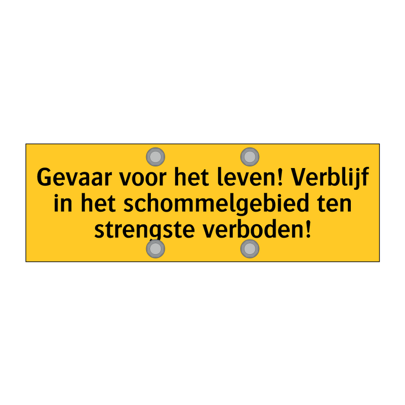 Gevaar voor het leven! Verblijf in het schommelgebied /.../