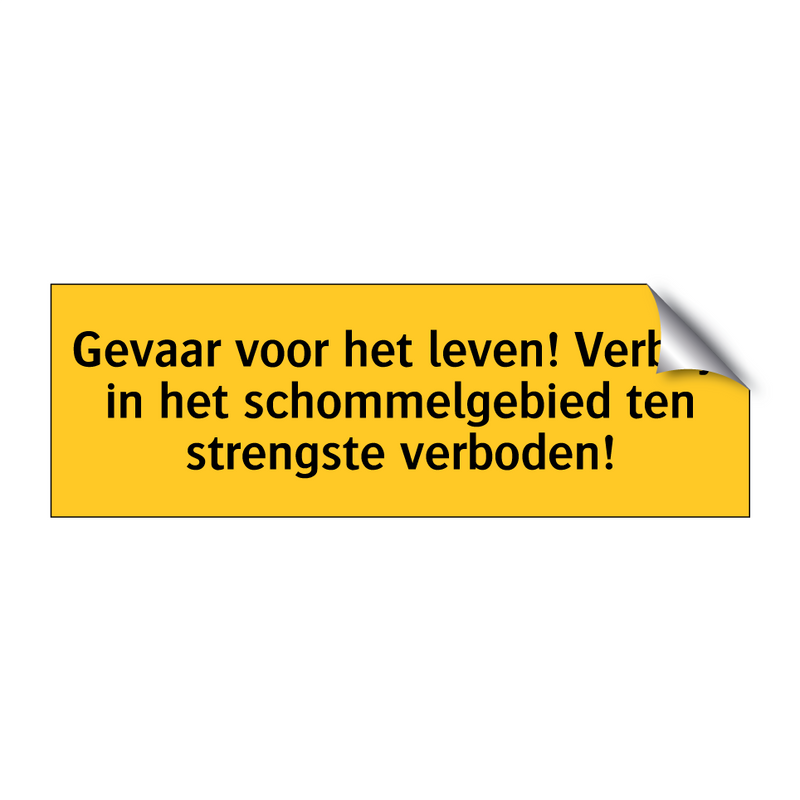 Gevaar voor het leven! Verblijf in het schommelgebied /.../