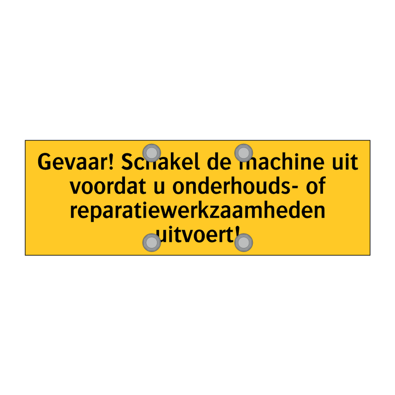 Gevaar! Schakel de machine uit voordat u onderhouds- /.../