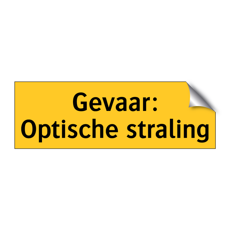 Gevaar: Optische straling & Gevaar: Optische straling & Gevaar: Optische straling