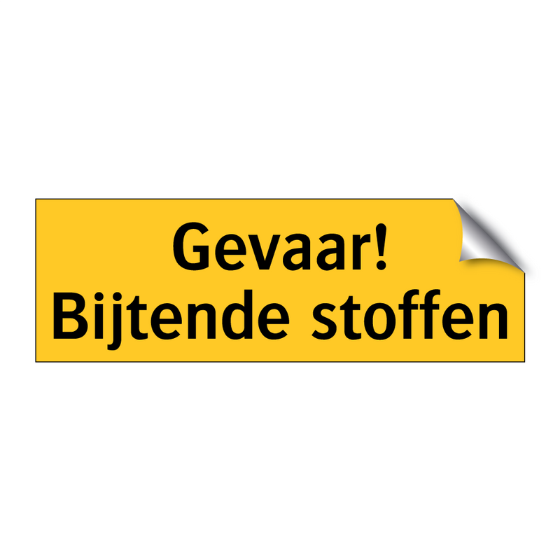 Gevaar! Bijtende stoffen & Gevaar! Bijtende stoffen & Gevaar! Bijtende stoffen