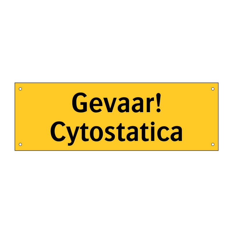 Gevaar! Cytostatica & Gevaar! Cytostatica & Gevaar! Cytostatica & Gevaar! Cytostatica