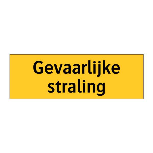 Gevaarlijke straling & Gevaarlijke straling & Gevaarlijke straling & Gevaarlijke straling