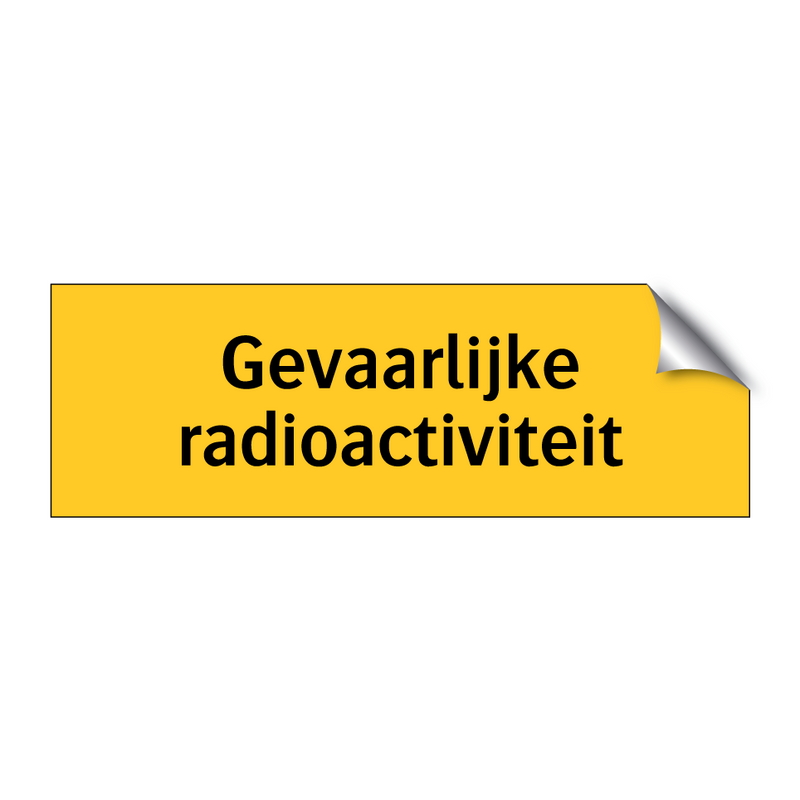 Gevaarlijke radioactiviteit & Gevaarlijke radioactiviteit & Gevaarlijke radioactiviteit