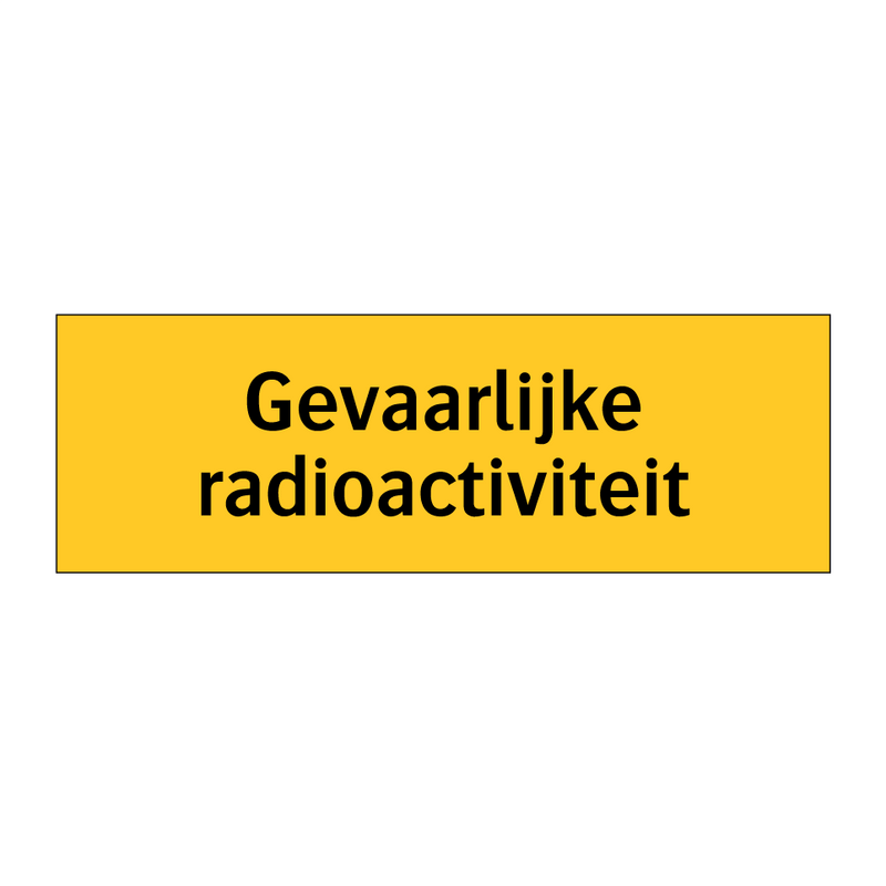 Gevaarlijke radioactiviteit & Gevaarlijke radioactiviteit & Gevaarlijke radioactiviteit