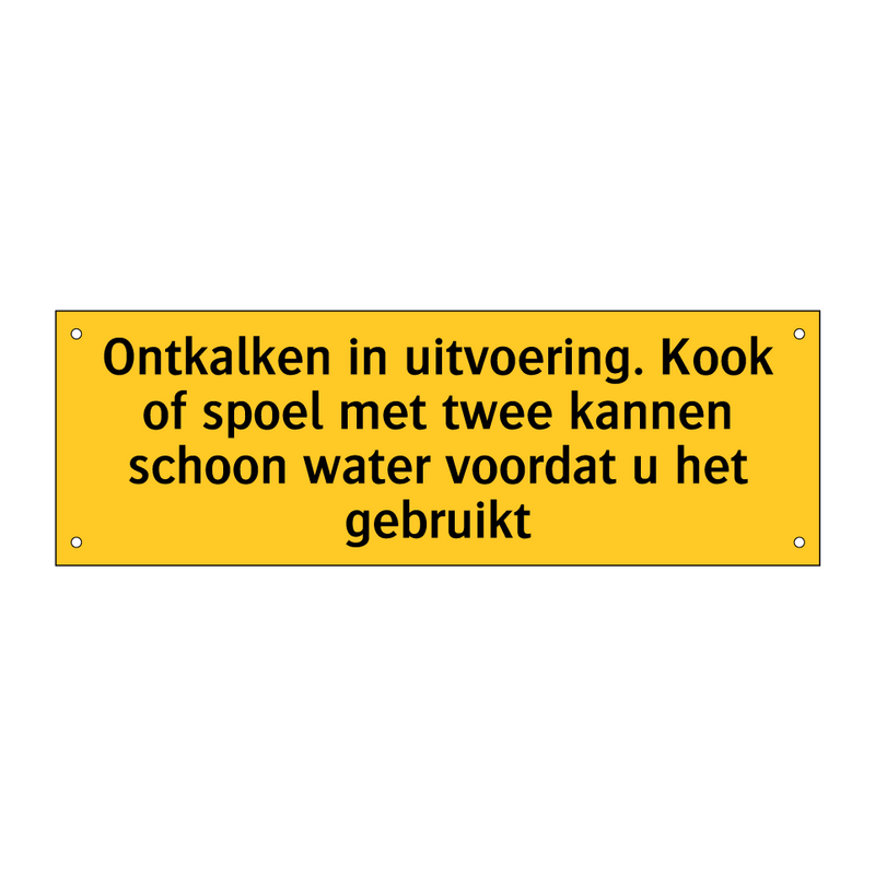 Ontkalken in uitvoering. Kook of spoel met twee kannen /.../