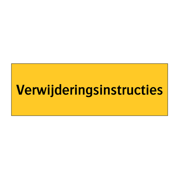 Verwijderingsinstructies & Verwijderingsinstructies & Verwijderingsinstructies