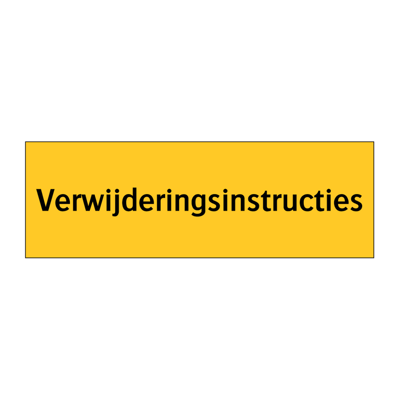 Verwijderingsinstructies & Verwijderingsinstructies & Verwijderingsinstructies