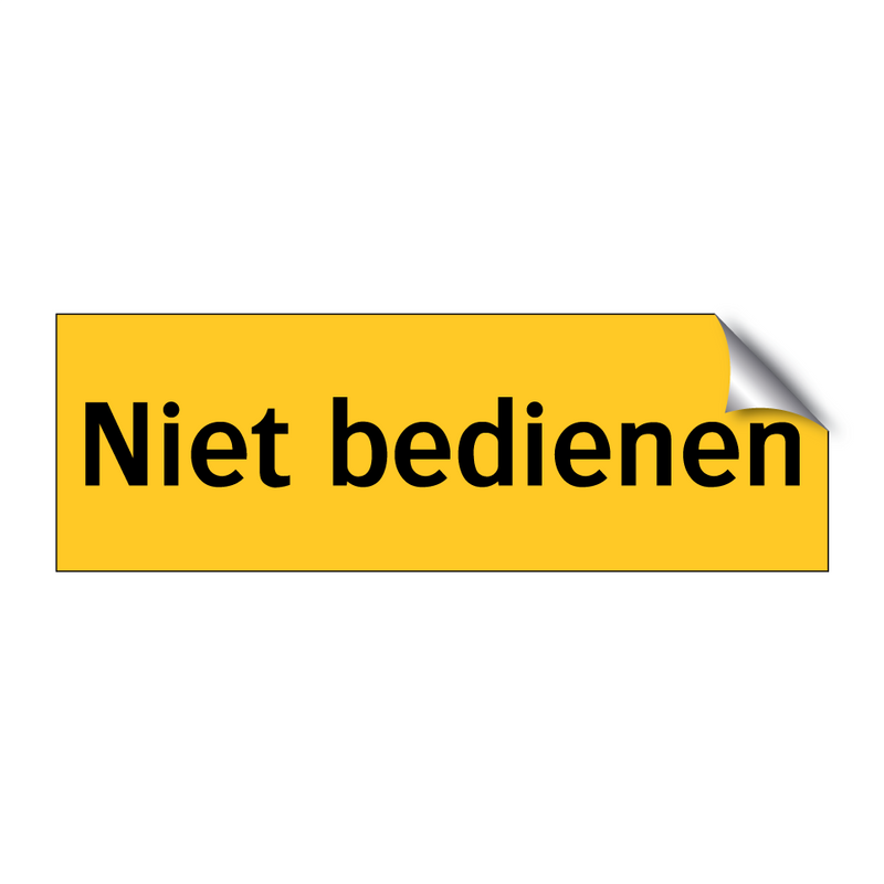 Niet bedienen & Niet bedienen & Niet bedienen & Niet bedienen