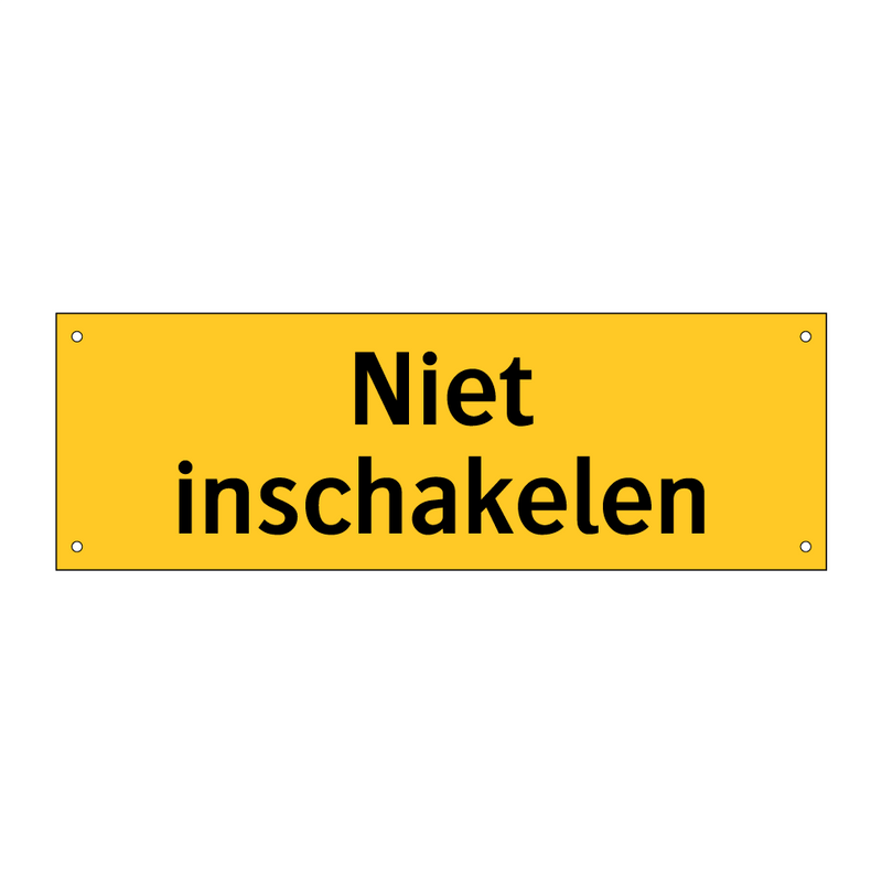 Niet inschakelen & Niet inschakelen & Niet inschakelen & Niet inschakelen & Niet inschakelen