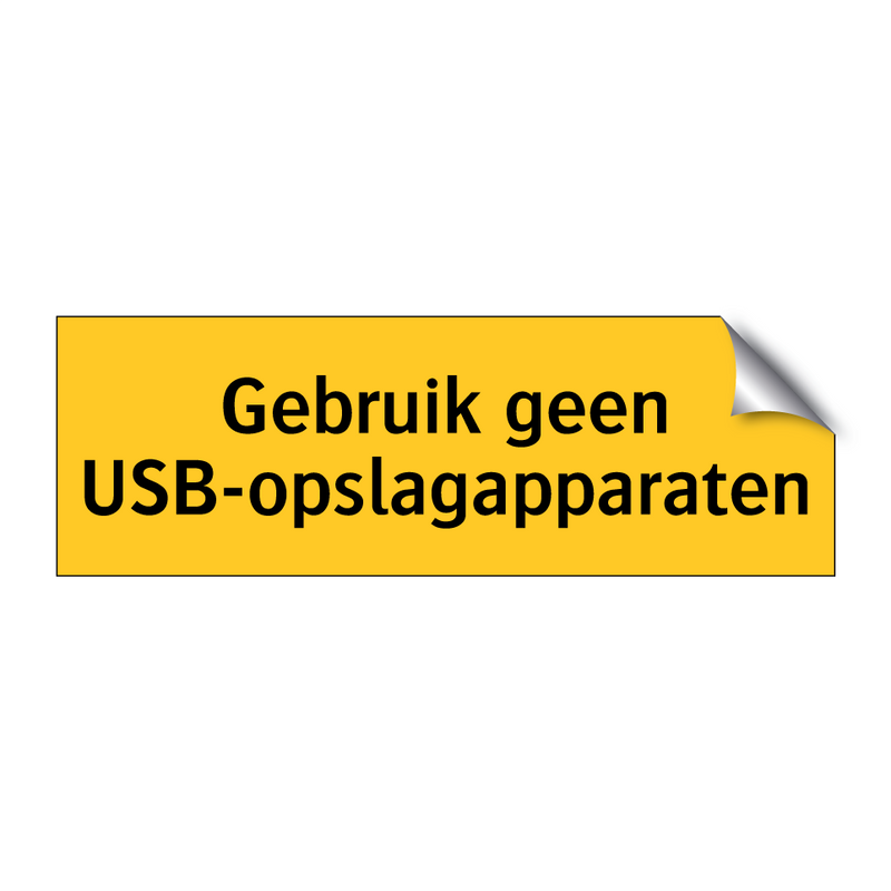 Gebruik geen USB-opslagapparaten & Gebruik geen USB-opslagapparaten