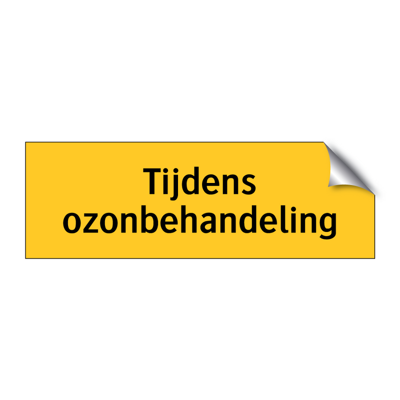 Tijdens ozonbehandeling & Tijdens ozonbehandeling & Tijdens ozonbehandeling