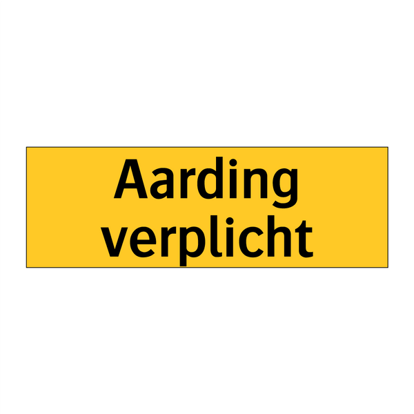 Aarding verplicht & Aarding verplicht & Aarding verplicht & Aarding verplicht & Aarding verplicht