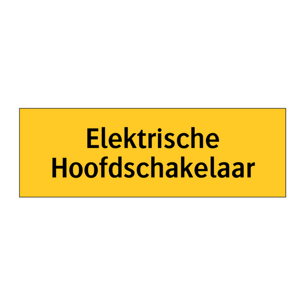 Elektrische Hoofdschakelaar & Elektrische Hoofdschakelaar & Elektrische Hoofdschakelaar