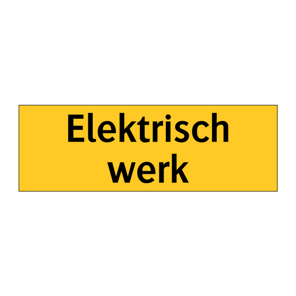 Elektrisch werk & Elektrisch werk & Elektrisch werk & Elektrisch werk & Elektrisch werk