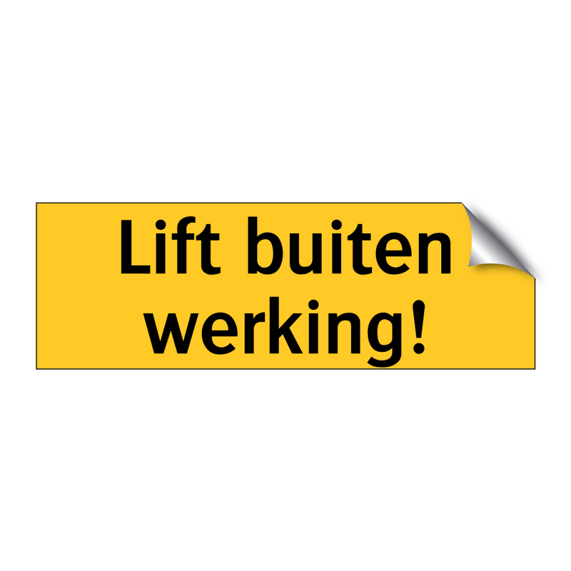 Lift buiten werking! & Lift buiten werking! & Lift buiten werking! & Lift buiten werking!