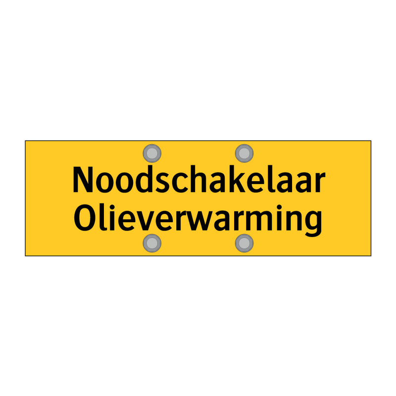 Noodschakelaar Olieverwarming & Noodschakelaar Olieverwarming & Noodschakelaar Olieverwarming