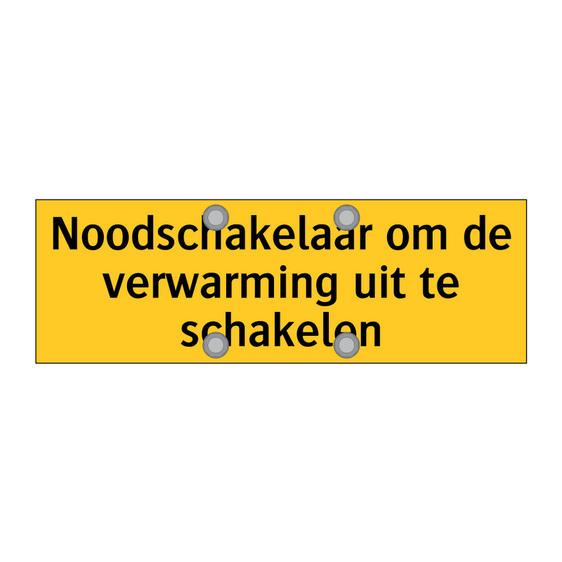 Noodschakelaar om de verwarming uit te schakelen & Noodschakelaar om de verwarming uit te schakelen