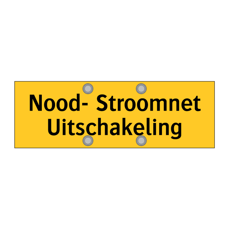 Nood- Stroomnet Uitschakeling & Nood- Stroomnet Uitschakeling & Nood- Stroomnet Uitschakeling