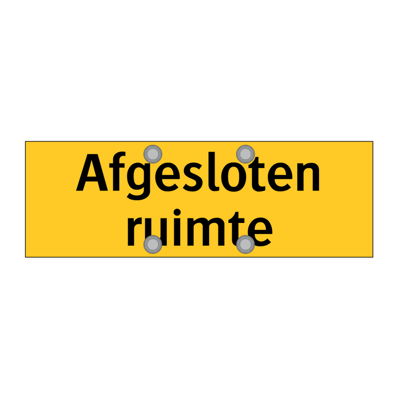 Afgesloten ruimte & Afgesloten ruimte & Afgesloten ruimte